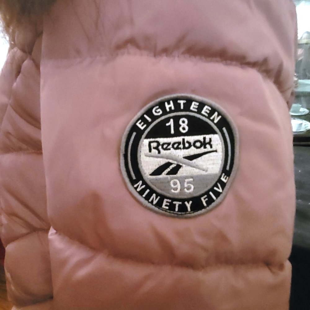 Reebok Fitted Dusty Pink Hooded Parka, sz Medium, NWOT - Picture 7 of 10